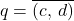 q=\overline{(c,\,d)}