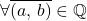 \forall\overline{(a,\,b)}\in\mathbb{Q}