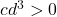 cd^3>0