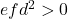 efd^2>0