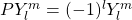 PY^m_l=(-1)^lY^m_l