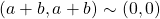 (a+b, a+b)\sim (0, 0)