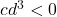 cd^3<0
