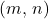 (m,\,n)