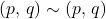(p,\,q)\sim(p,\,q)