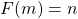 F(m)=n